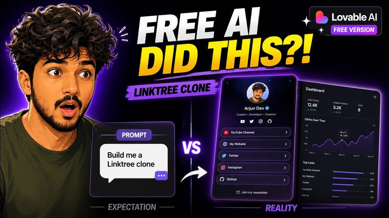 I Built a Linktree Clone Using Lovable AI Free Version… and It Shocked Me!